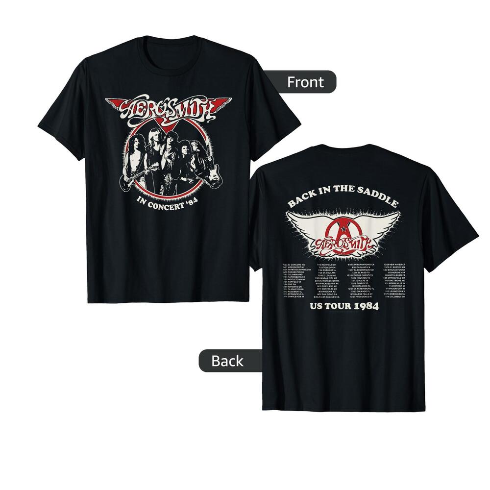 Aerosmith Amazon Exclusive - Back In The Saddle 1984 Tour T-Shirt 2 Sided